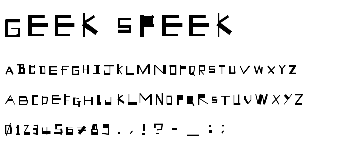 Geek Speek font